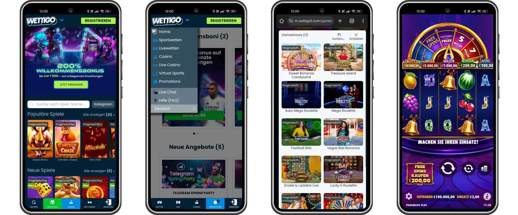 Mobile Version von Wettigo Casino